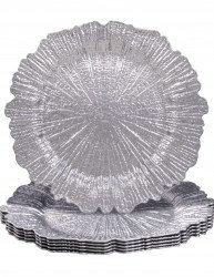 MANOME Silver charger plates 13”