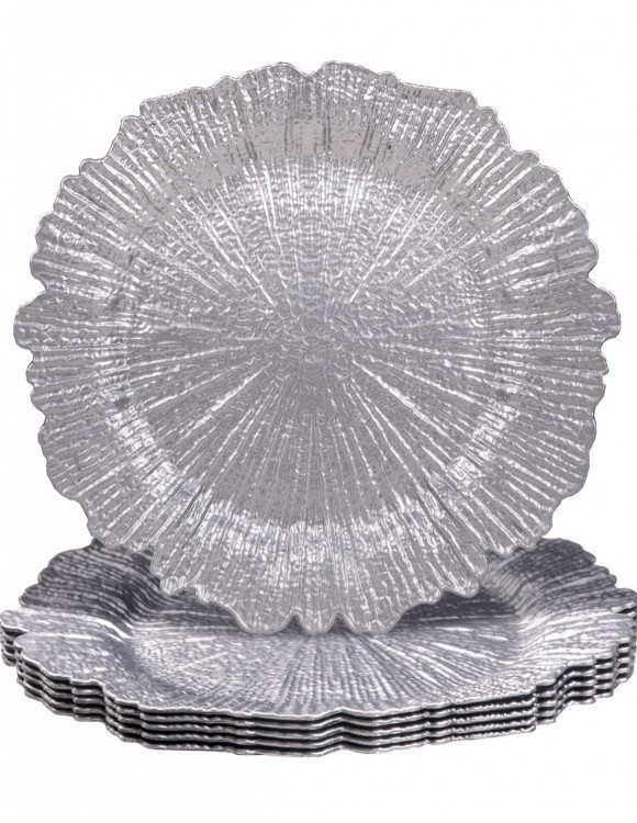 MANOME Silver charger plates 13”