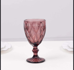 Pink crystal Water Goblets