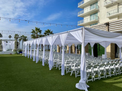 20x20 cabana draped tent